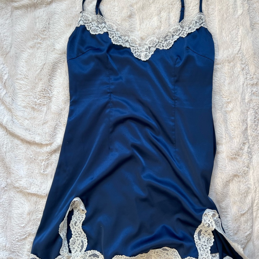 navy/white slip dress lovers & friends
